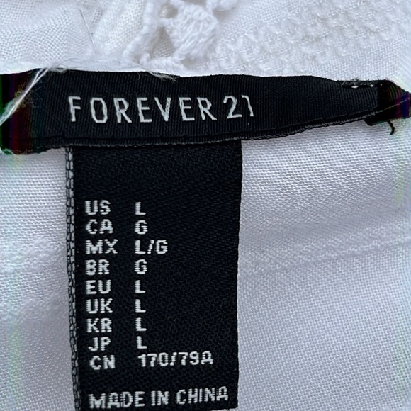 Forever 21 white 1-piece romper M-L - Picture 6 of 11